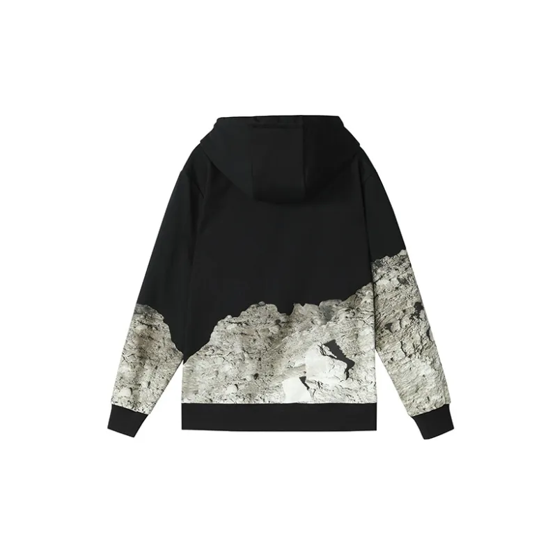 NORVINCY Versatile Outerwear Trendy Hoodie Unisex Black-1