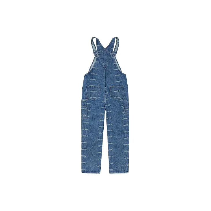 Supreme Logo Denim Overalls-1