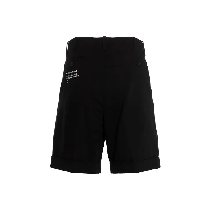 MONCLER GENIUS Moncler X Fragment Hiroshi Fujiwara Logo Printed Sweat Shorts-1