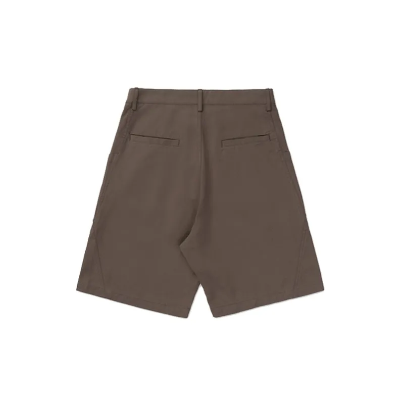 ROARINGWILD SS21 Loose Fit Shorts Unisex Brown-1