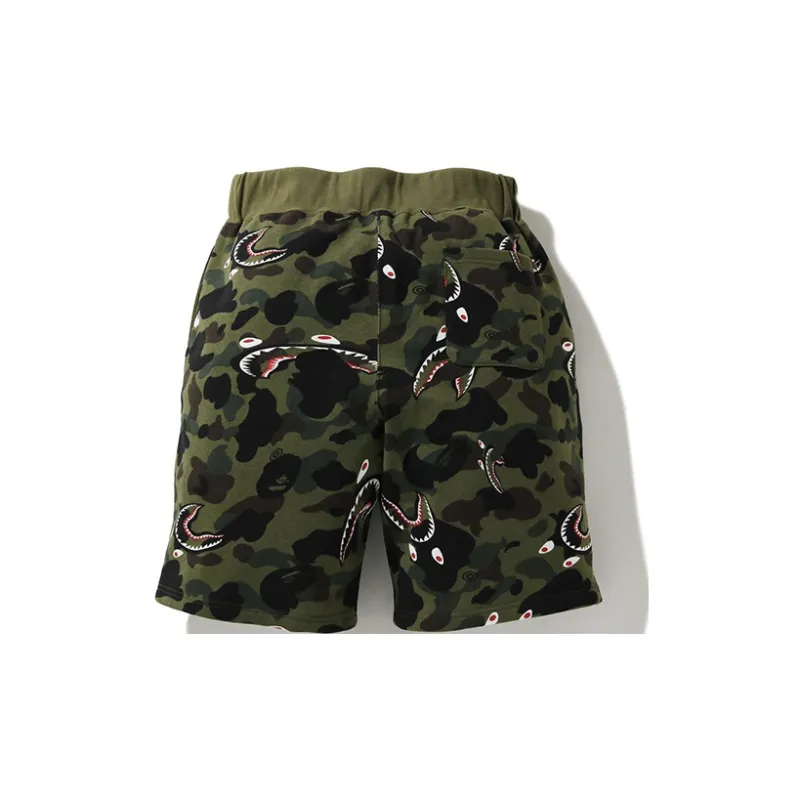 Bape Shark 1st Camo Wide Sweatshort-5
