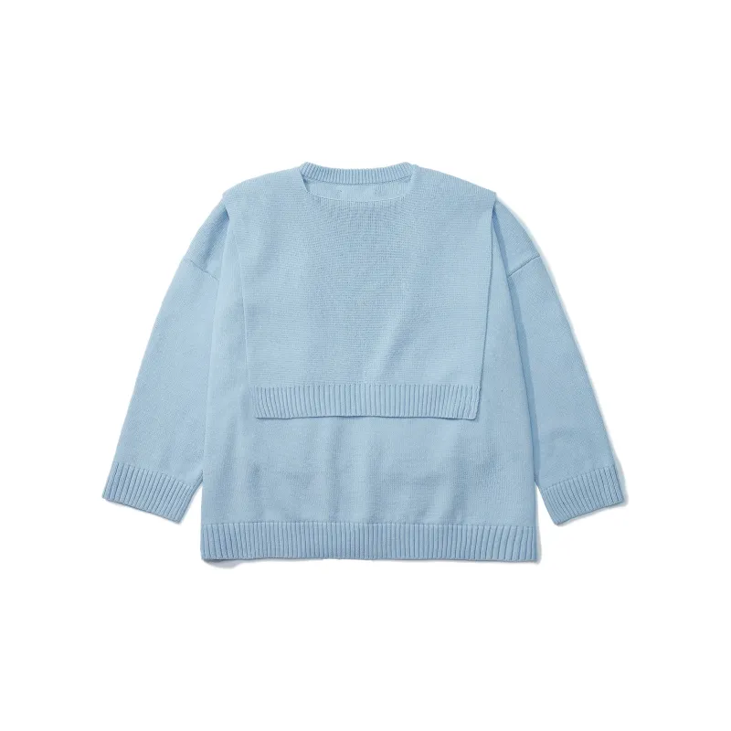 Loose Fit Sweater Unisex Light Blue-1