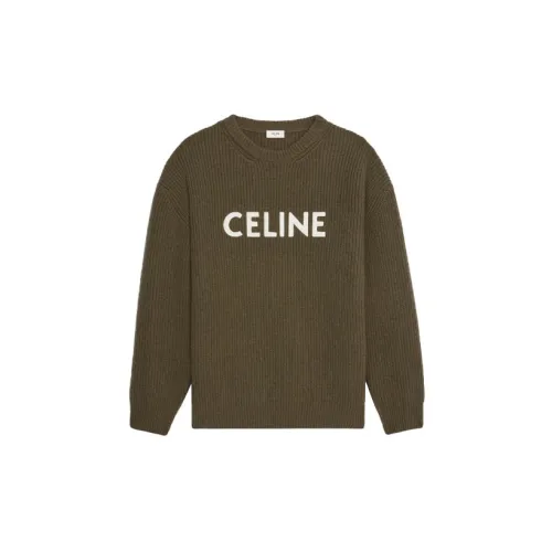 CELINE Sweaters Men Khaki Green