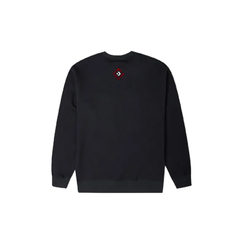 Converse New Year Series CrewNeck Pullover Sweatshirt Dark Black-1