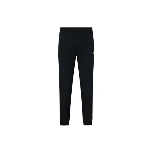 EMPORIO ARMANI EA7 SS22 Knitted Sports Pants Men's Black