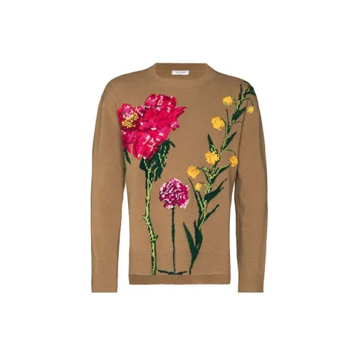 Valentino Cashmere Sweaters Men Camel