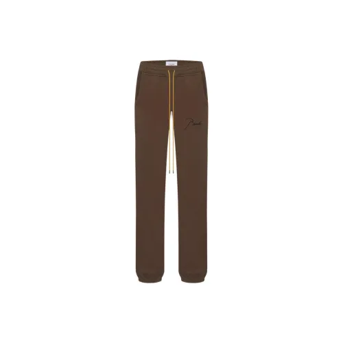 RHUDE Knitted Sweatpants Unisex Brown