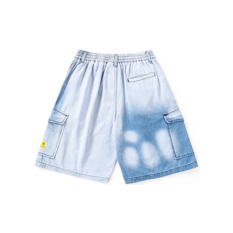 GENANX Loose Fit Shorts Unisex Denim Blue-1