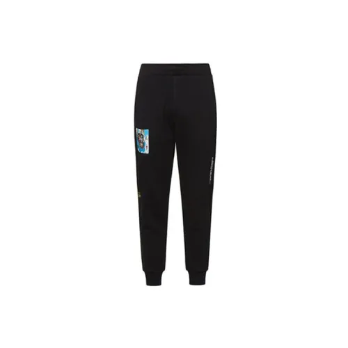 EVISU Jean Michel Basquiat Straight Casual Pants Men's Black