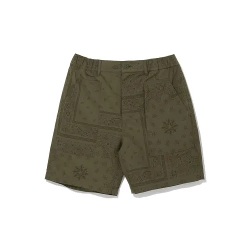 New Era Casual Shorts Men Army Green