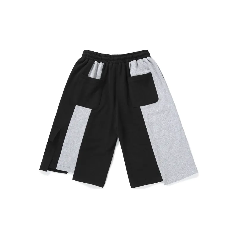 GENANX Loose Fit Shorts Unisex Black Gray Color-1