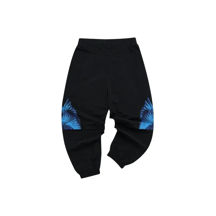FILA FUSION Marcelo Burlon Collaboration Collection Knitted Sports Pants Men's Pitch Black-1