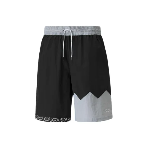 PUMA Casual Shorts Men Black Gray Color