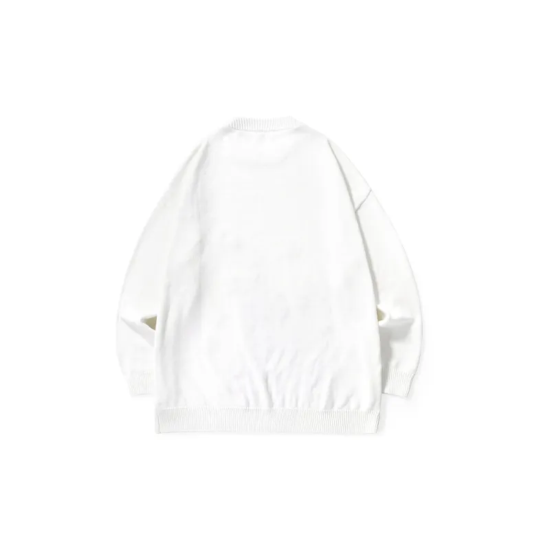GENANX Sweaters Unisex White-1