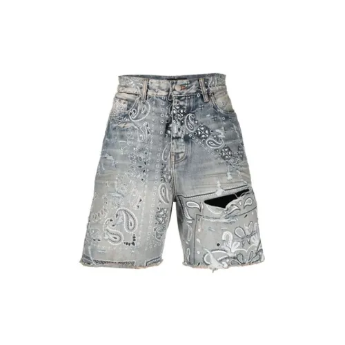 AMIRI Denim Shorts Men Gray