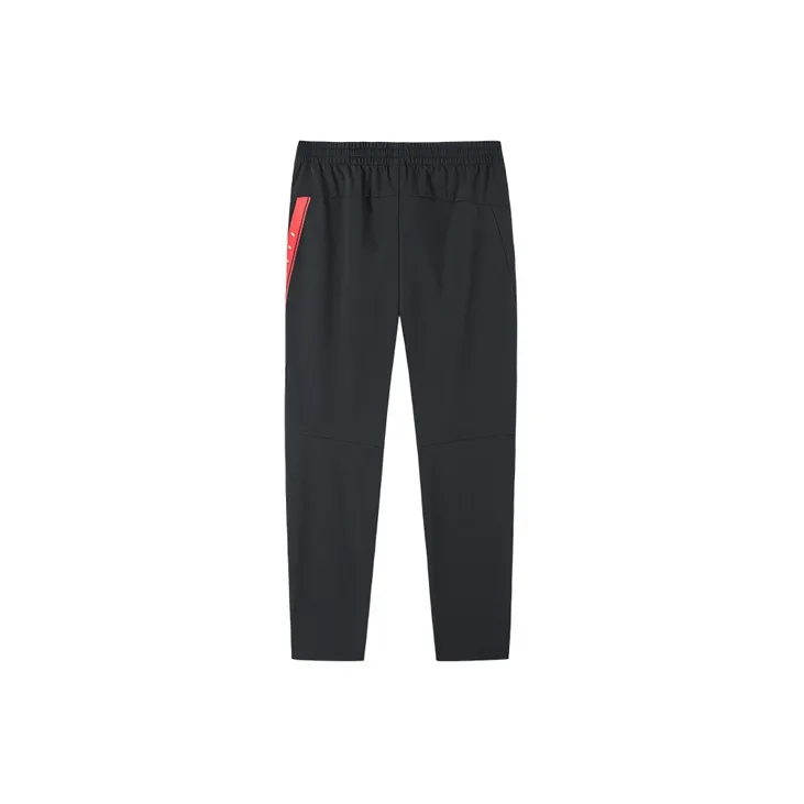 Anta Variety Training Collection Knitted Sweatpants Men's Black-1