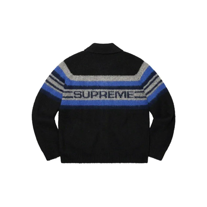 Supreme Brushed Wool Zip Up Sweater-1