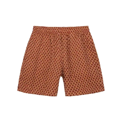 Our Legacy X Stussy OUR LEGACY Collaboration Casual Shorts Unisex Red Brown