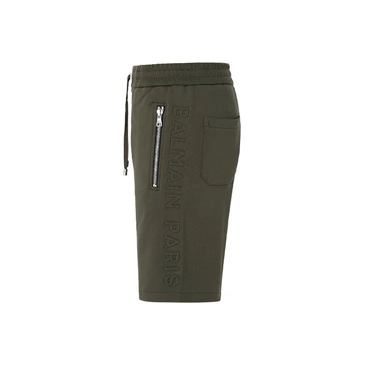 BALMAIN Casual Shorts Men Army Green-2