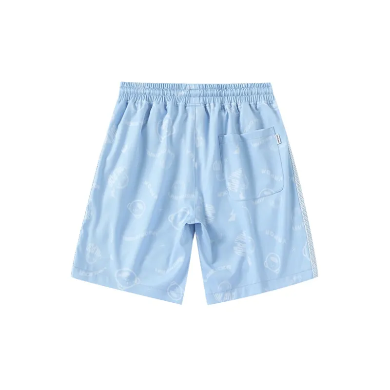 LAMLICKA Loose Fit Shorts Unisex Turquoise-1