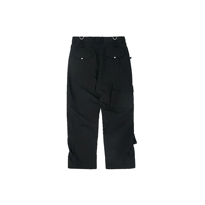 ATTEMPT Straight Casual Pants Unisex Black-1