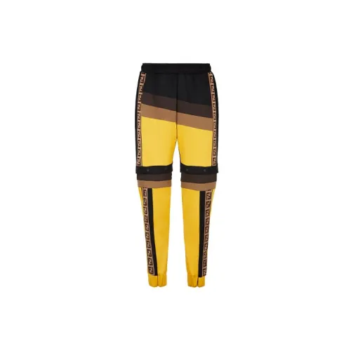 FENDI Knitted Sweatpants Men Yellow