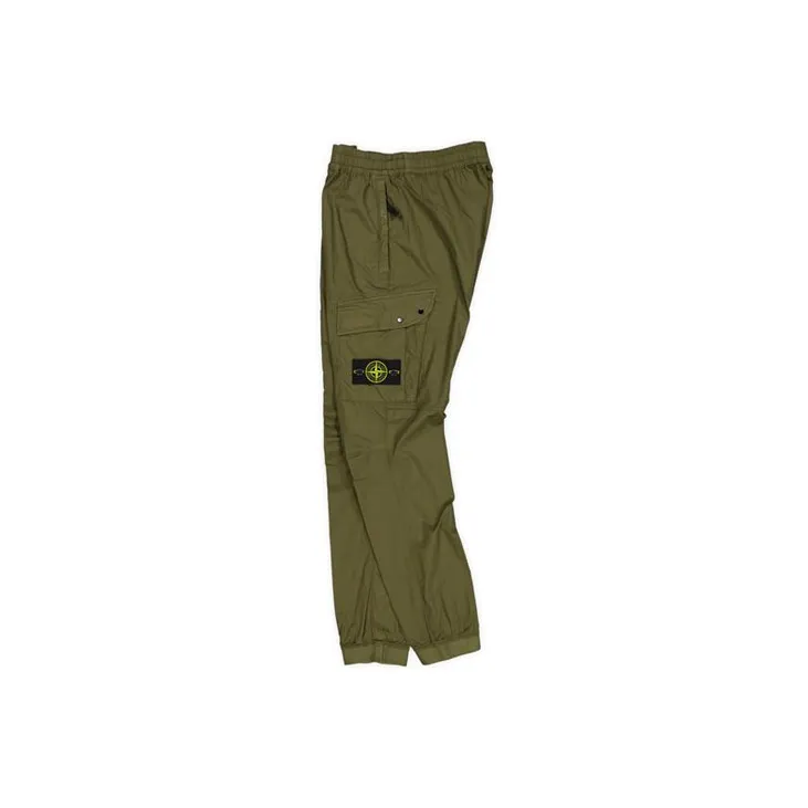 STONE ISLAND SS21 Casual Pants Men's Army Green-1