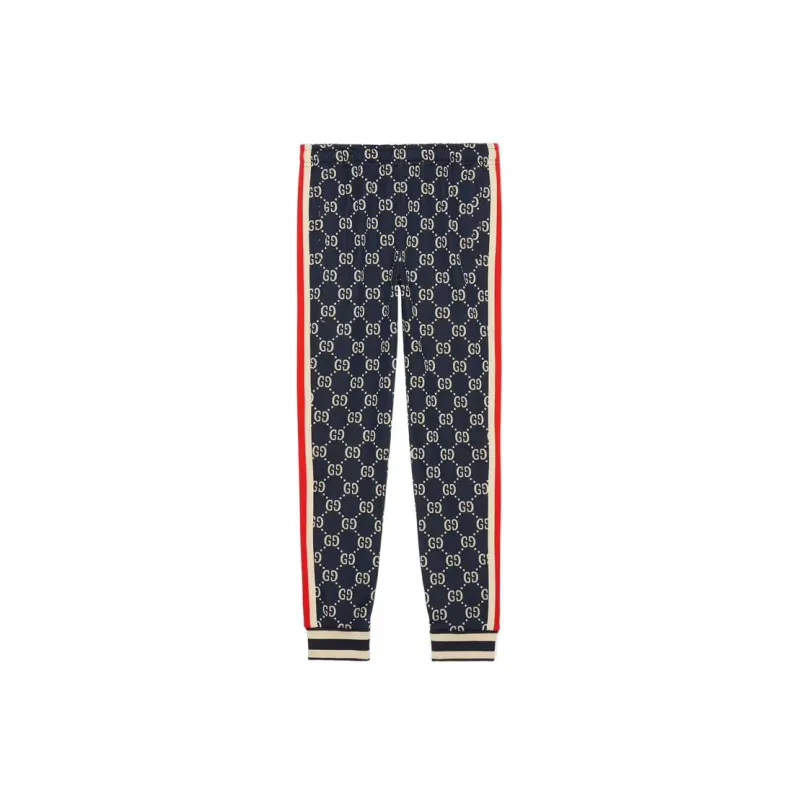 GUCCI GG Men Jacquard Jogging Pant Blue/Ivory-0