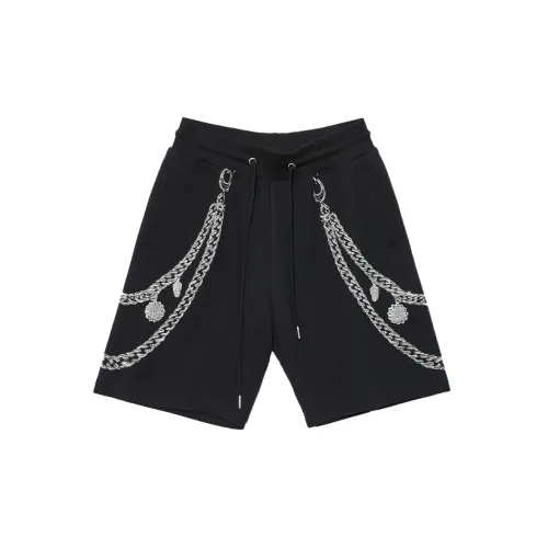 TCH Casual Shorts Unisex Black Base With Silver Logo