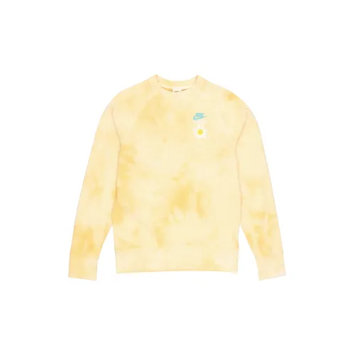 Nike Sportswear Tie Dye Embroidered Daisy Crewneck Sweatshirt 'Gold Sand'