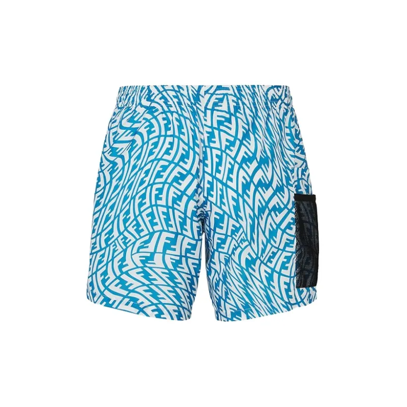 FENDI X Sarah Coleman Fisheye Logo Swim Trunks-1