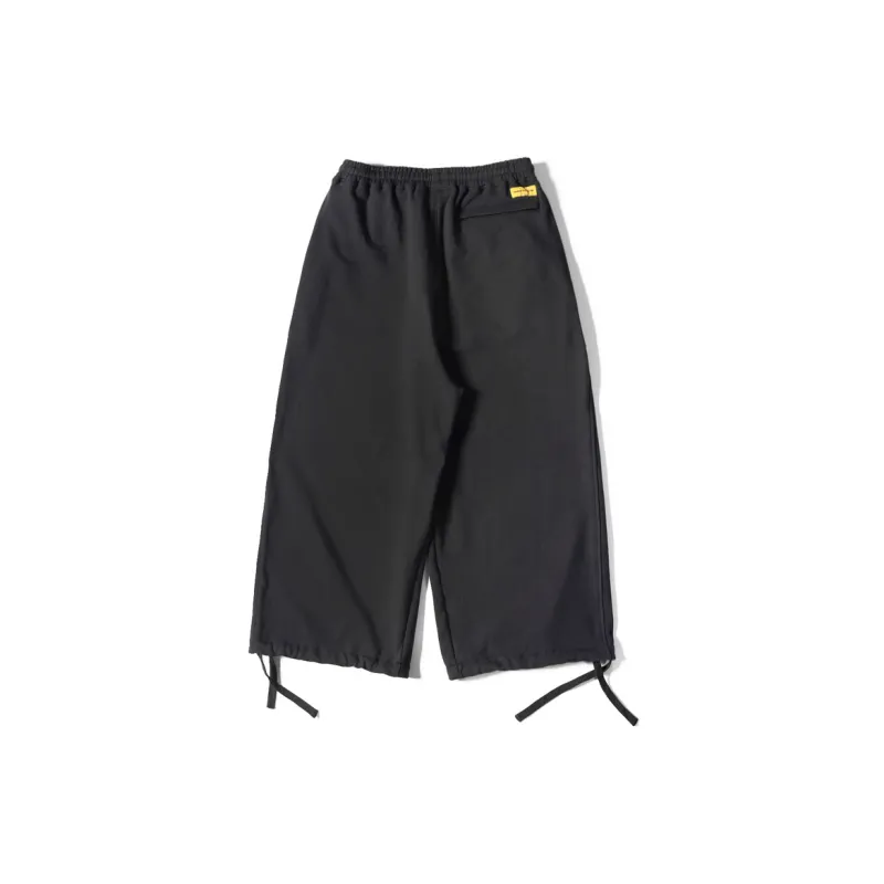 DAKYAM Straight Thickened Sports Pants Unisex Black-1