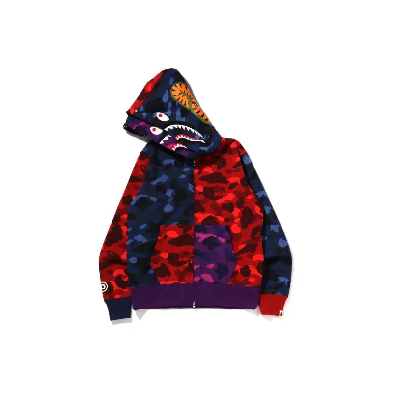 A BATHING APE Mix Camo Shark Hoodie-2