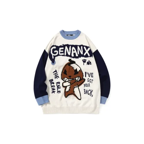 GENANX Sweaters Unisex Apricot