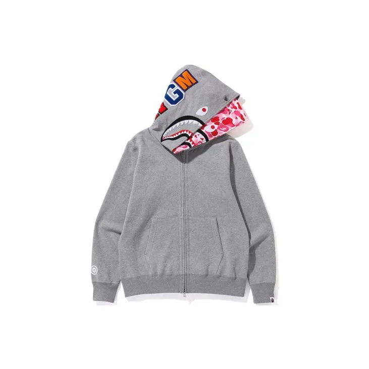 A BATHING APE Abc Camo Shark Wide Fit Full Zip Double Hoodie-4
