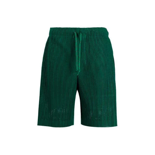 Homme Plissé Issey Miyake Casual Shorts Men Green