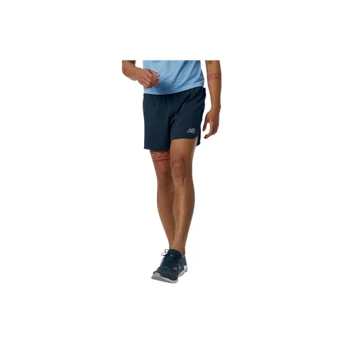 New Balance Impact Run 5 Inch Casual Shorts Men Navy Blue