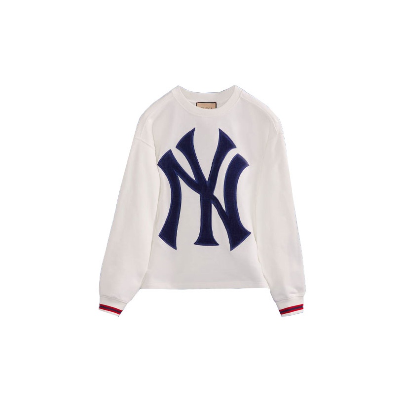 GUCCI X Mlb 2022 Cotton Jersey Sweatshirt With Yankees Patch Cheap Rcj Jordan Outlet