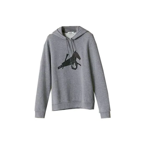 HERMES Sweatshirts Men Gray