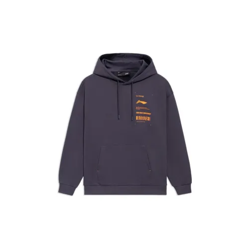 LINING Sports Fashion Collection Sweatshirts Unisex Dark Purple Gray