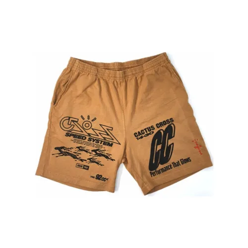 Travis Scott Casual Shorts Unisex Brown