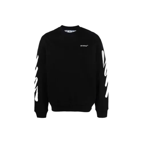 OFF-WHITE Spray Paint Diag Logo Print Crewneck 