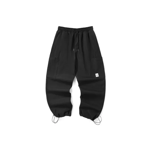 BIRDTALK Knitted Sweatpants Unisex Black