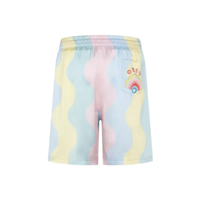 CASABLANCA Silk Shorts With Drawstrings-1
