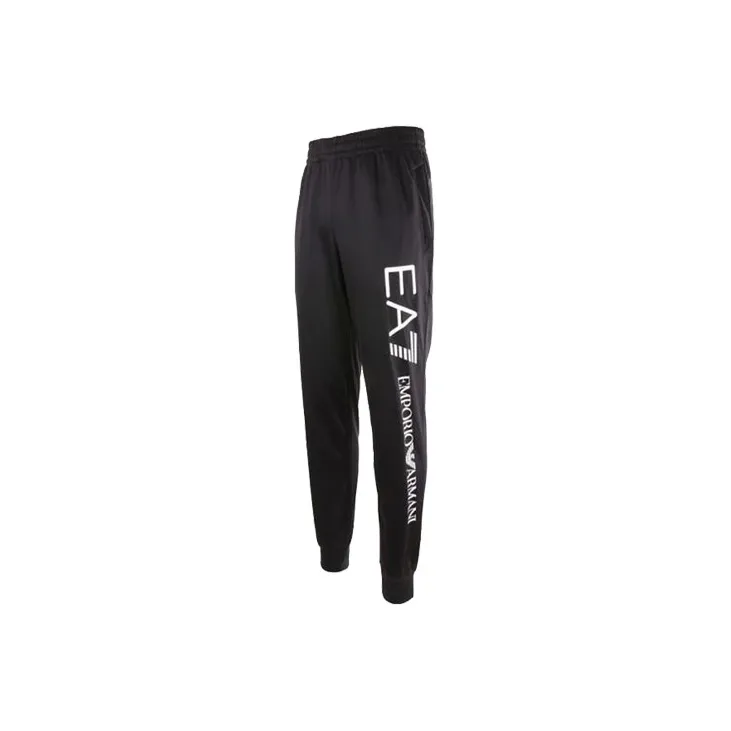 EMPORIO ARMANI EA7 SS22 Knitted Sports Pants Men's Black-1