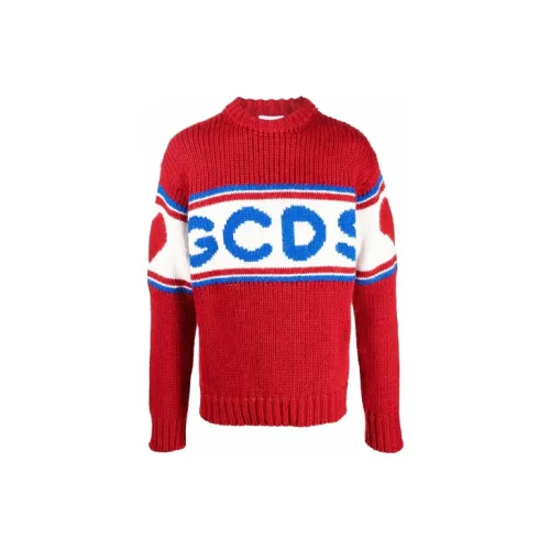 GCDS Cashmere Sweaters Men Red