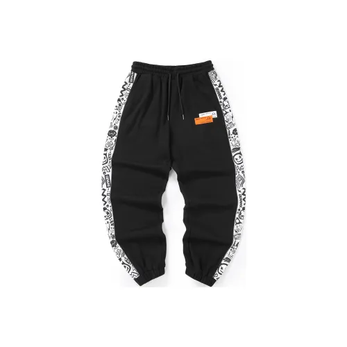 GENANX Knitted Sweatpants Unisex Black