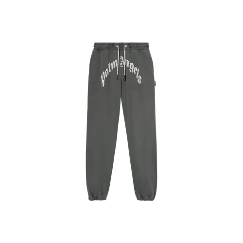 PALM ANGELS Knitted Sweatpants Men Dark Gray