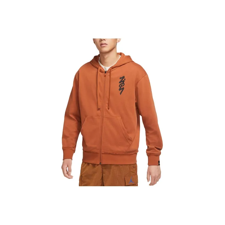 Jordan Zion Sweatshirt Men's Darker Reddish Umber-1