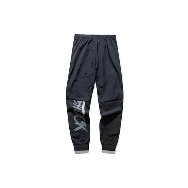 ANTA Basketball Collection Knitted Sweatpants Men Black-1